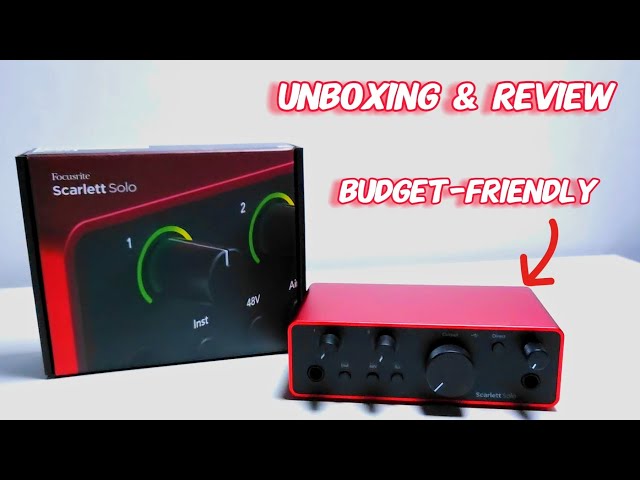 "Unboxing & Setup: Focusrite Scarlett Solo 4th Gen USB Audio Interface | Step-by-Step Guide!"