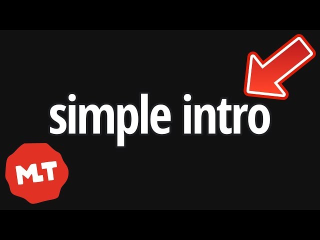 Make a Simple Animated Intro in Shotcut