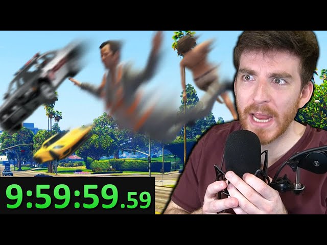 GTA 5 Speedrun, but everything's launched every 10 seconds