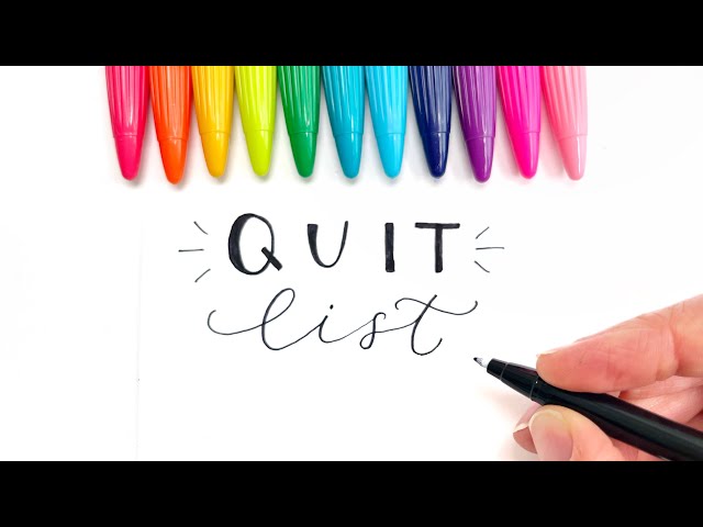 10 Things to Quit in Your Hand Lettering (for beginners and beyond)