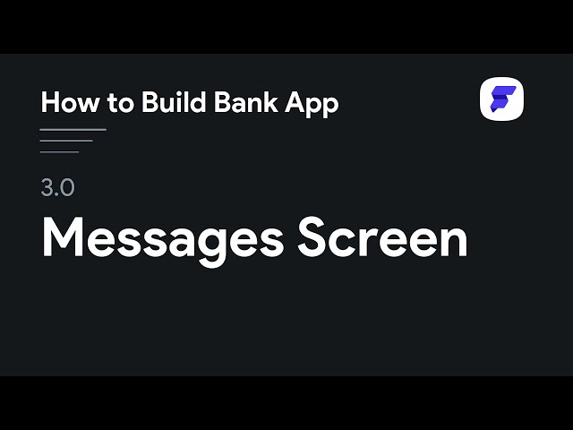 Bank App - Messages Screen (Time Lapse)