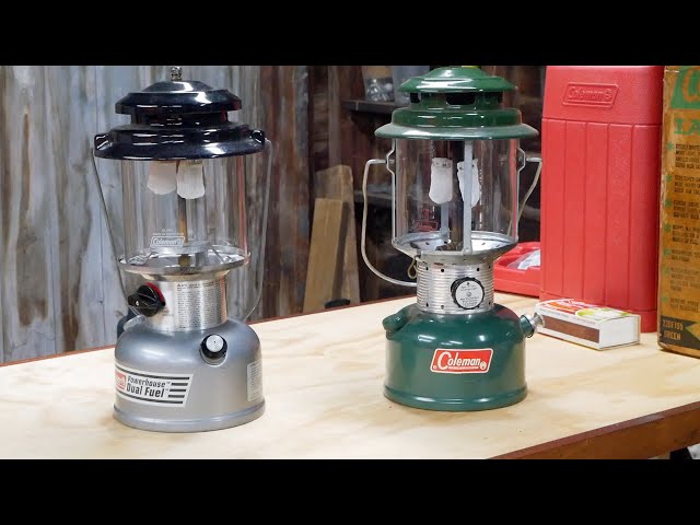 The differences between a vintage 1967 and a newer 2001 Coleman Lantern. Includes a mantle change.