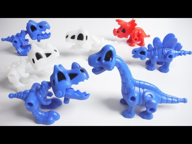 ほねほねザウルスきっず 『1BOX 開封』 組立 Bone Dinosaur Figure カバヤ キッズ ティラノサウルス トリケラトプス 食玩 Japanese candy toys