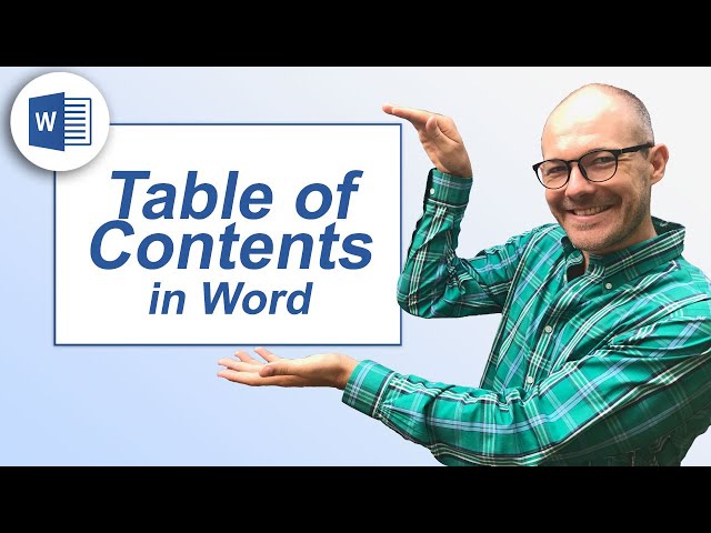 Creating a Table of Contents in Word (THAT WORKS)