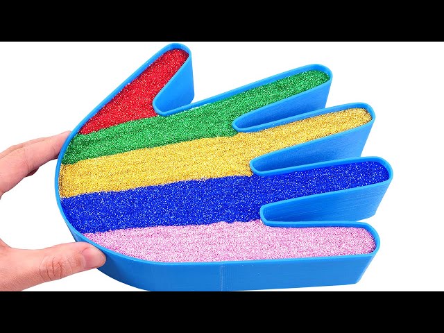 Satisfying Video l How to make Hands into Mixing Slime Cutting ASMR l RainbowToyTocToc