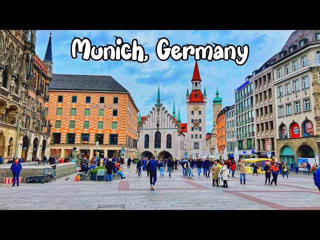 Munich, Germany walking tour 4K - A Beautiful German city