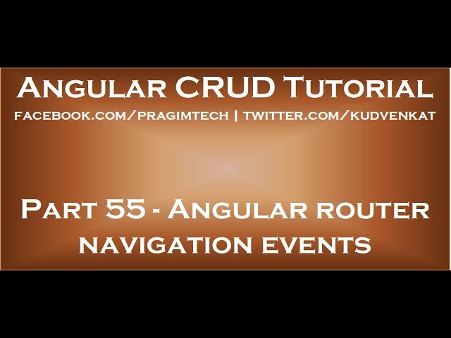 Angular router navigation events