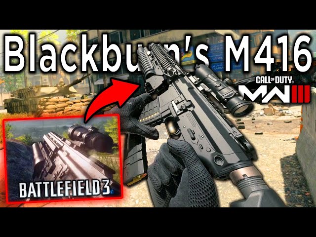 Blackburn's M416 from BF3 "Rock and a Hard Place" Mission - Modern Warfare 3 Multiplayer Gameplay