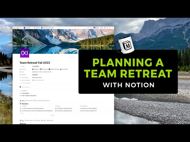 Planning a team retreat with Notion