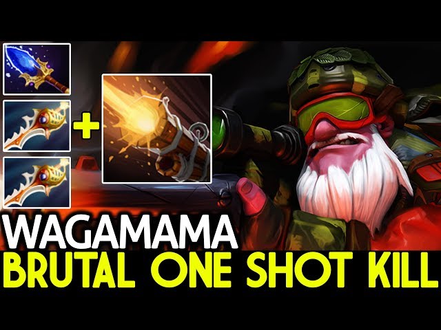 Wagamama [Sniper] 2X Divine Rapier and Aghanim One Shot Kill 7.21 Dota 2