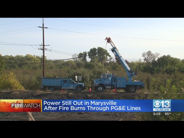 Power Still Out In Marysville After Fire Burns Through PG&E Lines