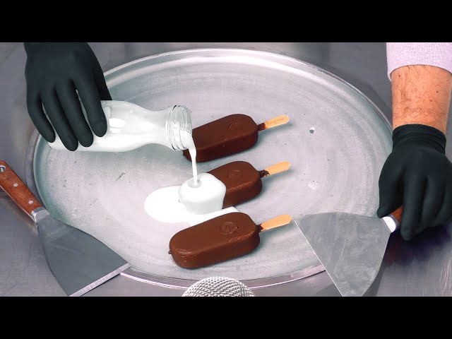 Magnum Ice Cream Hack - ASMR | how to make Magnum Popsicles to Ice Cream Rolls - Food Transformation