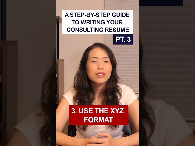 Use the XYZ Format to draft your examples! #managementconsulting #consulting #shorts