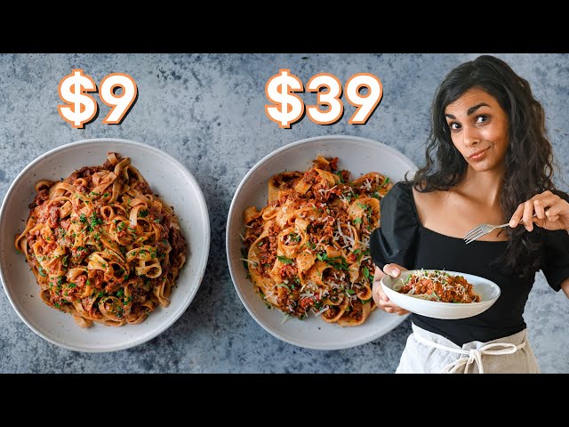 $9 vs. $39 Vegan Bolognese