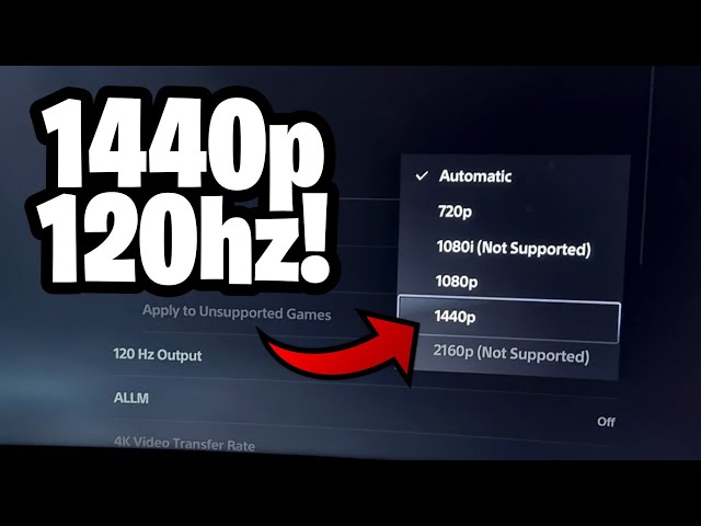How to enable 1440p @120hz on PS5!