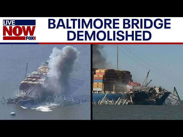 WATCH: Key Bridge demolished with controlled explosion | LiveNOW from FOX