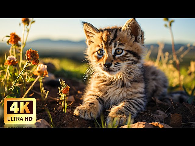 Experience Scenic Relaxation in 4K with Baby Animals 🦌 Serene Wildlife and Soothing Piano Music