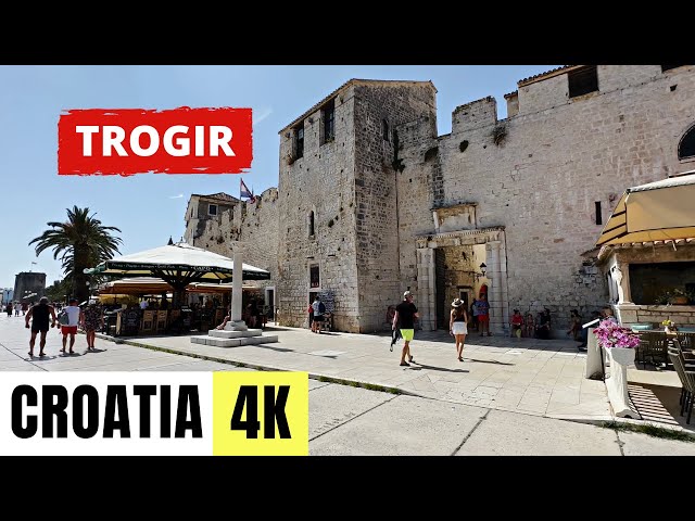 CROATIA 🇭🇷 [4K] TROGIR — Walking Tour — JULY 2023