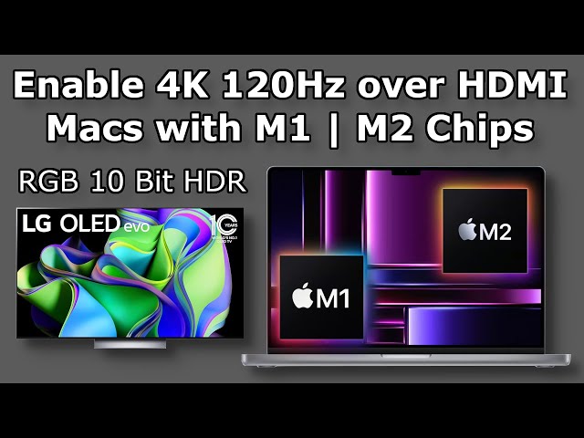 How To: Enable 4K 120Hz over HDMI on Macs with M1 / M2 Chips | RGB 10 Bit HDR | High Refresh Rate