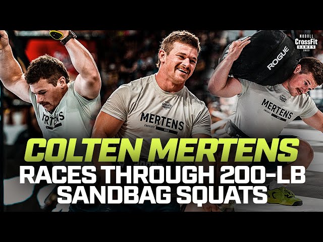 Colten Mertens Runs Through 200-lb Sandbag Squats in Ski-Bag