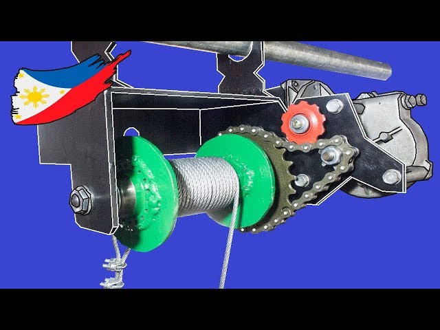 Diy Electric Hoist Using Bicycle Parts And Wiper Motor