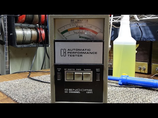 Sencore CB-41 25 watt wattmeter, auto SWR meter, and % Mod
