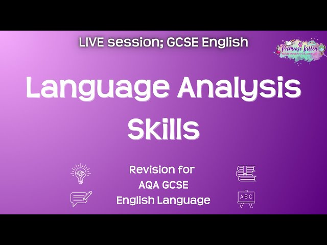 Language Analysis Skills - AQA GCSE English Language | Live Revision Session