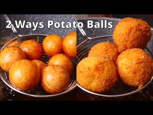 2 Ways Potato Balls | Crispy Potatoes Cheese Recipes | From 1 Dough Make 2 Easiest Snacks in Minutes