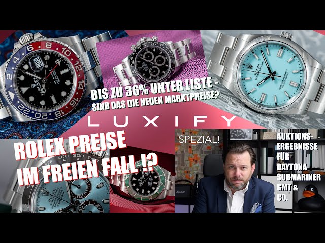 Luxify Spezial: Rolex Preise im freien Fall? DAS sind die neuen Marktpreise für Daytona, Pepsi &Co.!