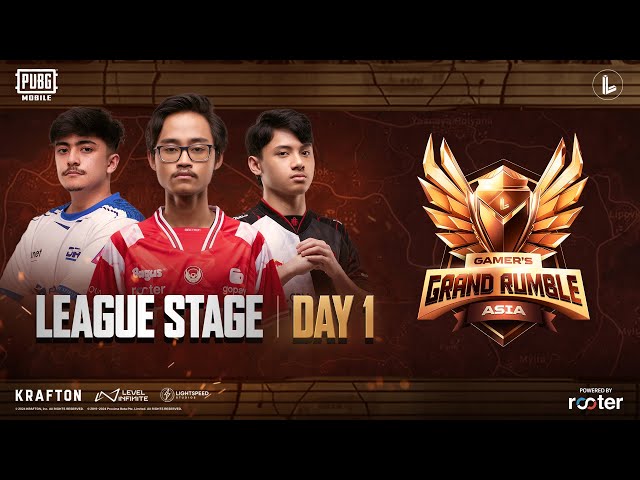 [ID] PUBG MOBILE Gamer’s Grand Rumble | League Stage Day 1 ft. #btr #a1 #drs #ihc #alterego #falcons