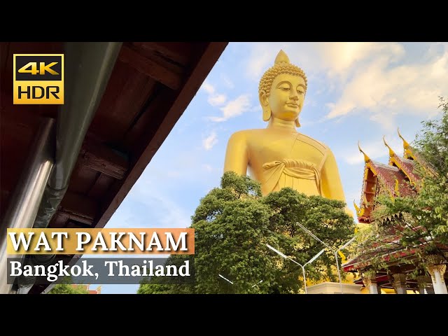 [BANGKOK] Biggest Buddha Statue In Bangkok - Wat Paknam (ワット パークナム パーシーチャルーン) | Thailand [4K HDR]