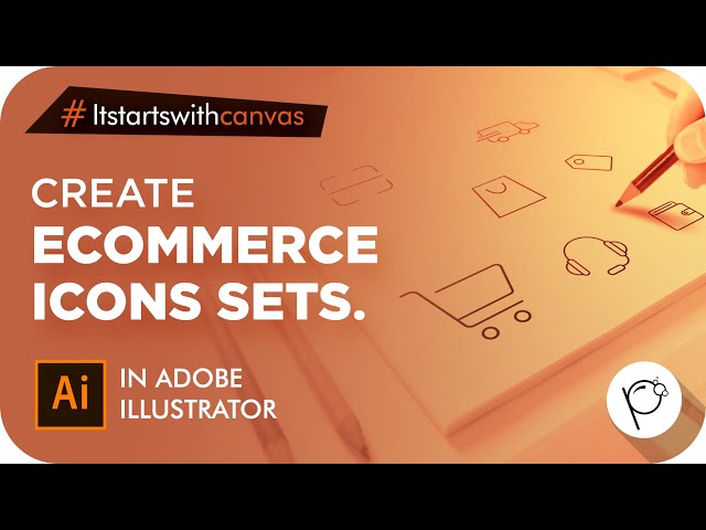 Create E-commerce essential icons in adobe illustrator cc 2020 | #itstartswithcanvas #pelfizz