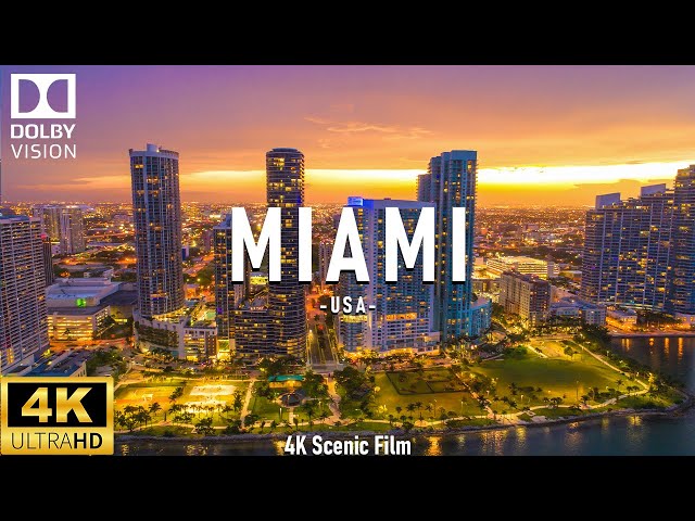 MIAMI 4K Video Ultra HD With Soft Piano Music - 60 FPS - 4K Scenic Film