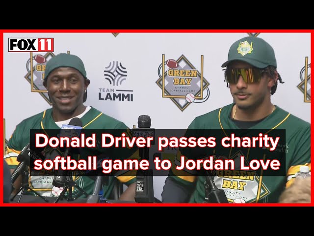 "It's all yours, kid": Donald Driver hands off charity softball game to Packers' Jordan Love