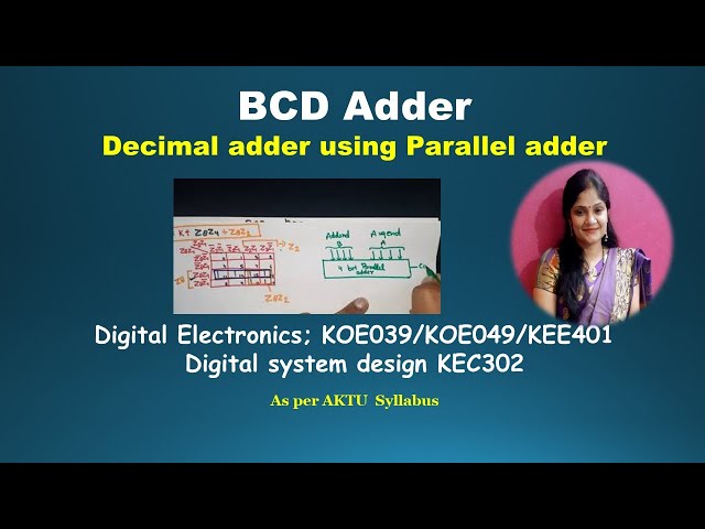 U2 L10 | BCD ADDER | Decimal adder | BCD ADDITION | Binary Adder