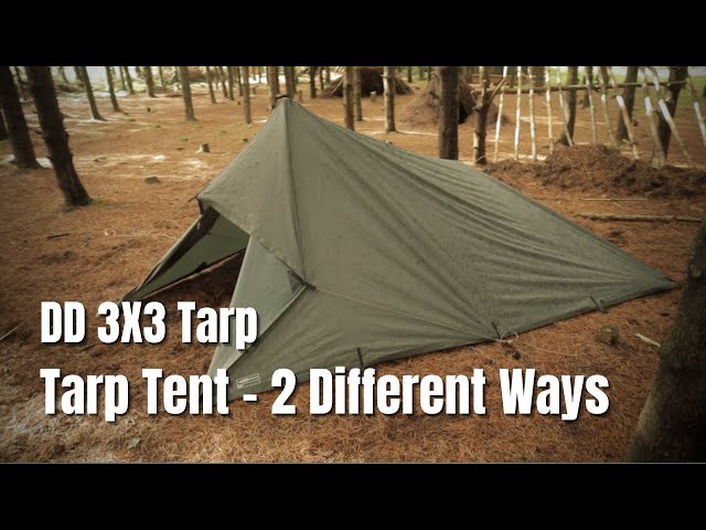Tarpology - DD 3X3 Tarp - Tarp Tent - 2 Different Ways