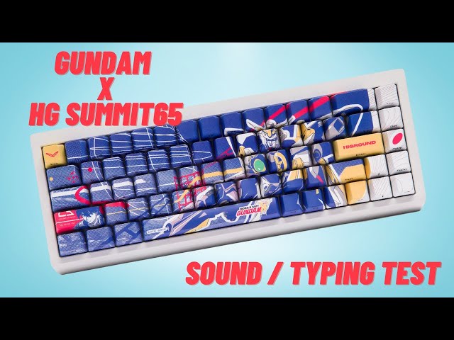 Gundam x Higround Summit 65 - Typing / Sound Test - Thin Ice Switches - Modded - PE Foam / Tape Mod