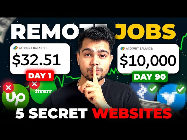 5 *SECRET* Remote Job Websites You Don't Know in 2024! 🤫 50 LAKH BASE? | How to get a Remote job?