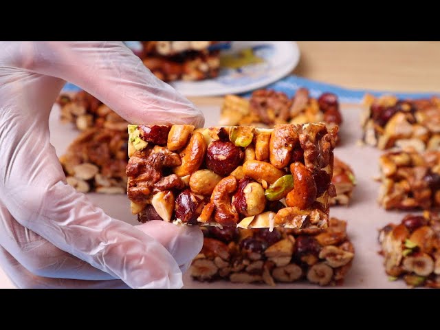 Only With 2 Ingredients I Made A Healthy Nut Bar In 5 Minutes | CRUNCHY Nuts | Vegan