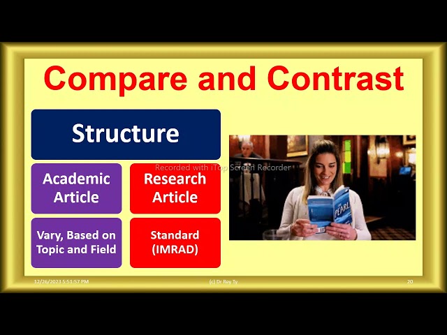 2023 12 26 Dr Rey Ty Academic Articles vs Research Articles
