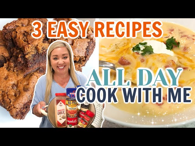 ALL DAY COOK WITH ME 2022 | 3 EASY MUST TRY RECIPES | BEST FALL SOUP RECIPE | JESSICA O'DONOHUE