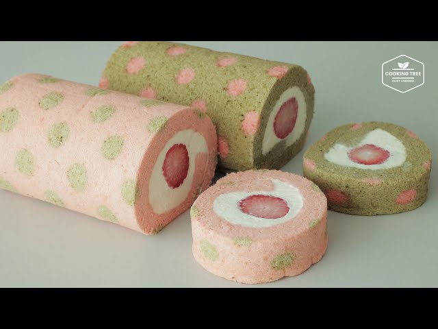 Dot Pattern Deco Strawberry Roll Cake Recipe