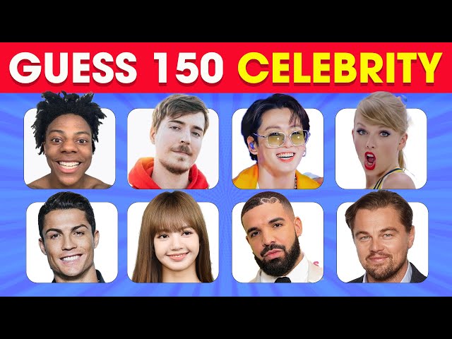 Guess the Celebrity in 3 Seconds | 150 Most Famous People 👨🏼‍🎤🏆