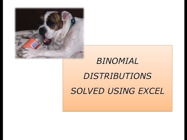 Binomial Distribution on Excel