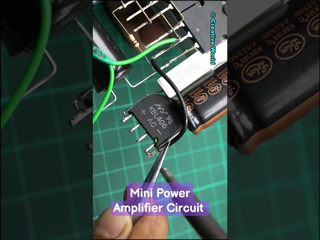 Mini Power Amplifier Circuit #powersupply #rectifier #bridgerectifier #amplifier #circuit
