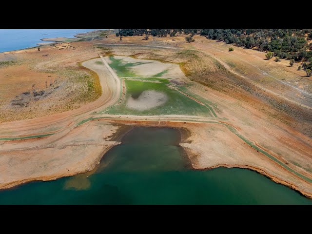 Watch Drone View Of Summer View Of Folsom Lake