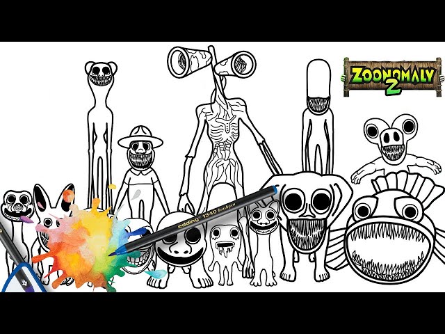 Zoonomaly Coloring Pages ► How To COLOR ALL BOSSES and MONSTERS from ZOONOMALY game
