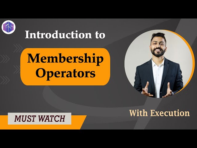 Lec-14: Membership Operators in Python 🐍 with Execution 💻🖥️ | Python Programming 👩‍💻👨‍💻