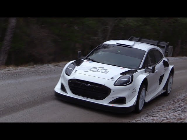 Tests Rallye Monte Carlo 2024 - Adrien Fourmaux - Ford Puma Rally1 - Flat Out