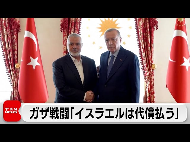 ガザ戦闘「イスラエルは代償払う」　トルコ大統領がハマス指導者と会談（2024年4月21日）